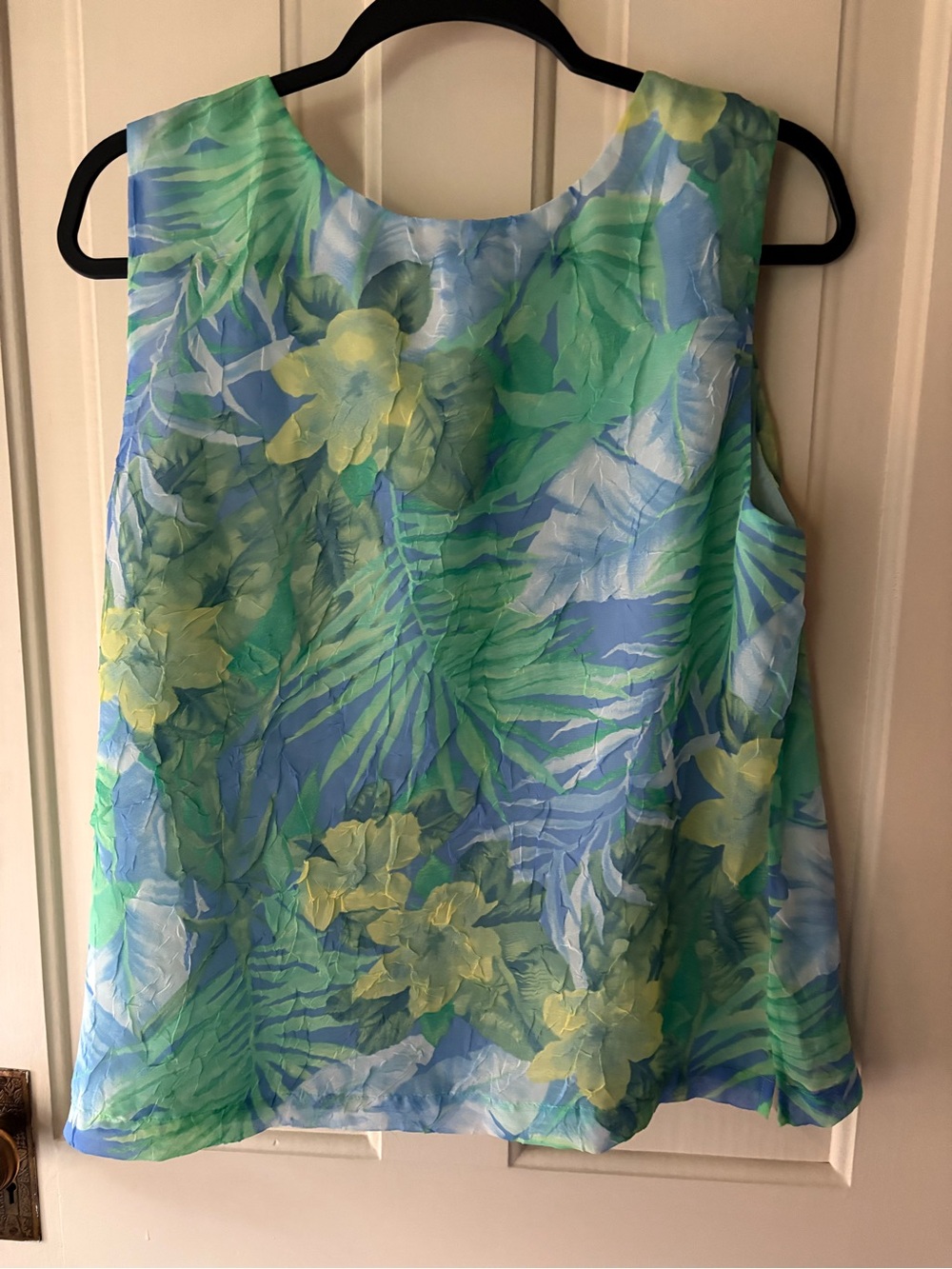 Draper's & Damon's Sheer Tropical Print Blouse with Matching Shell - Picture 4 of 8